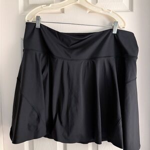 Athleta Black Ace Tennis Skort with Subtle Logo